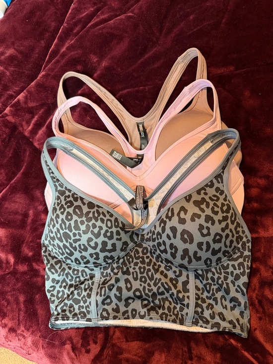 PINK Victoria's Secret Other - PINK Victoria's Secret Sports Bras - Leopard Print, Pink, and Taupe